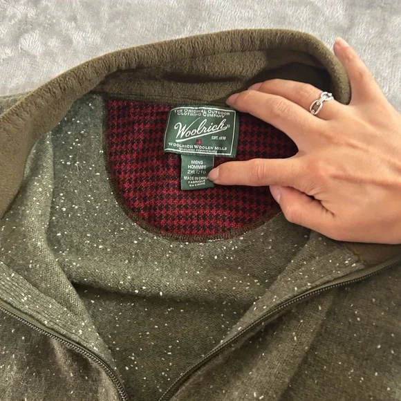 Woolrich quarter zip green sweater - Picture 7 of 11